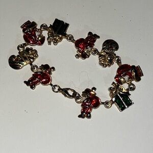 Avon Festive Charm Bracelet - Red and Gold